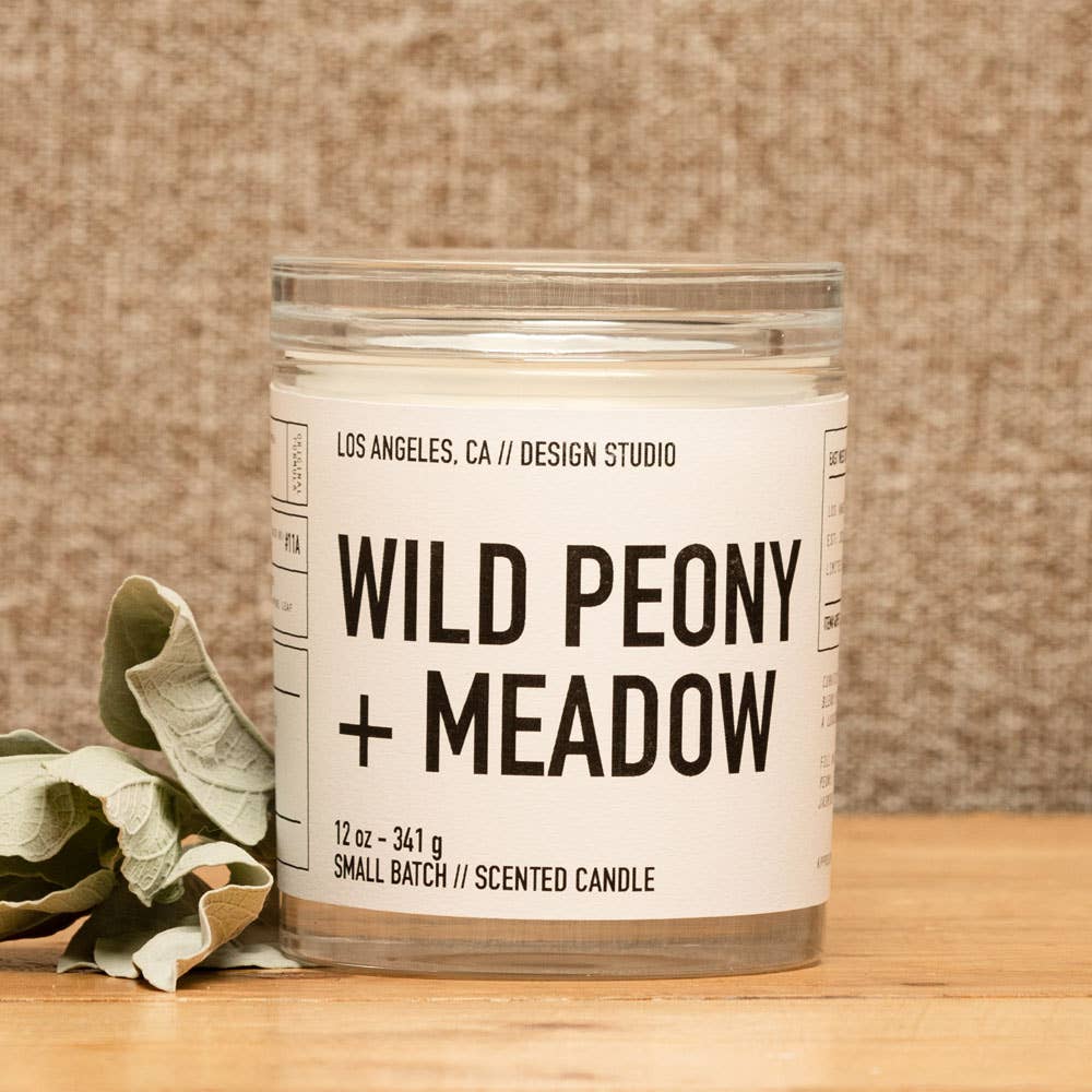 12 oz Wild Peony & Meadow Scented Candle