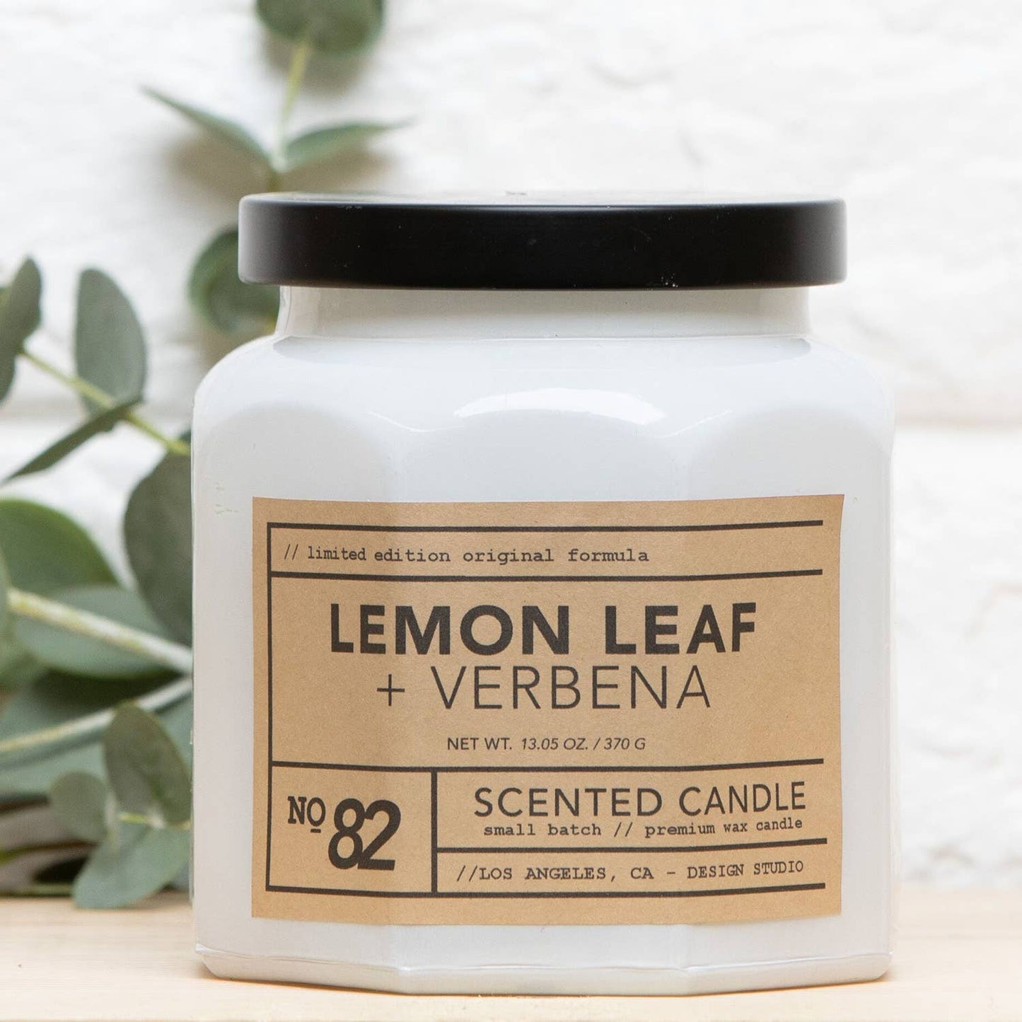 Lemon Leaf + Verbena Scented Candle