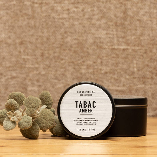 5.7 oz Tabac Amber Candle Tin