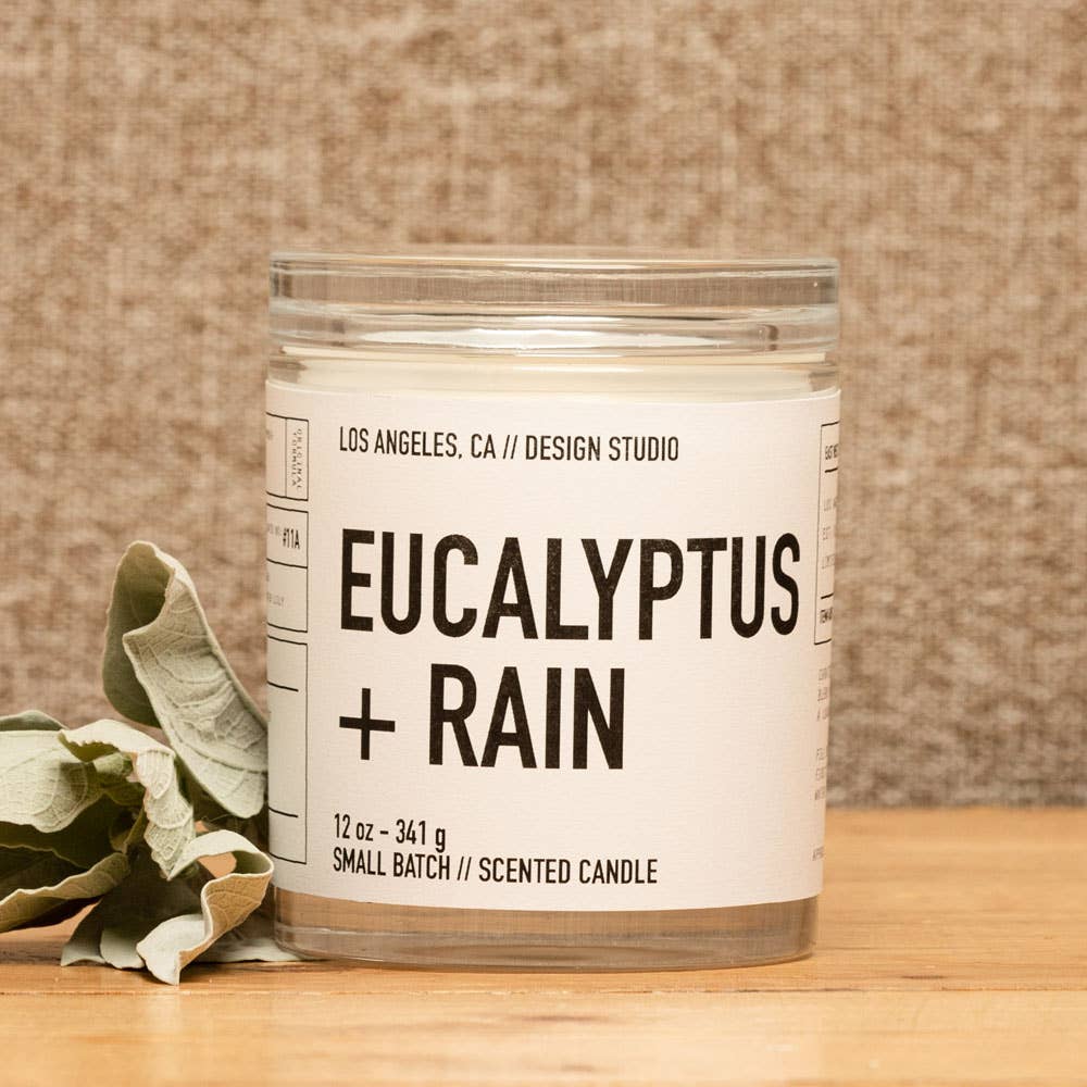 12 oz Eucalyptus & Rain Scented Candle