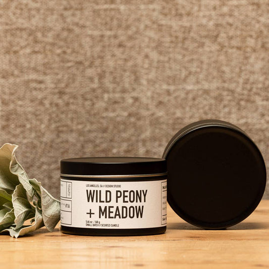 5.7 oz Wild Peony & Meadow Scented Travel Tin Candle